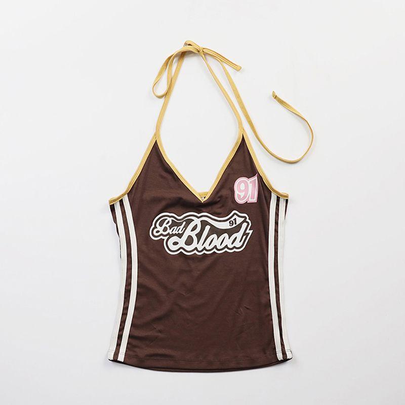 Badblood Retro Summer Midriff-Baring Camisole