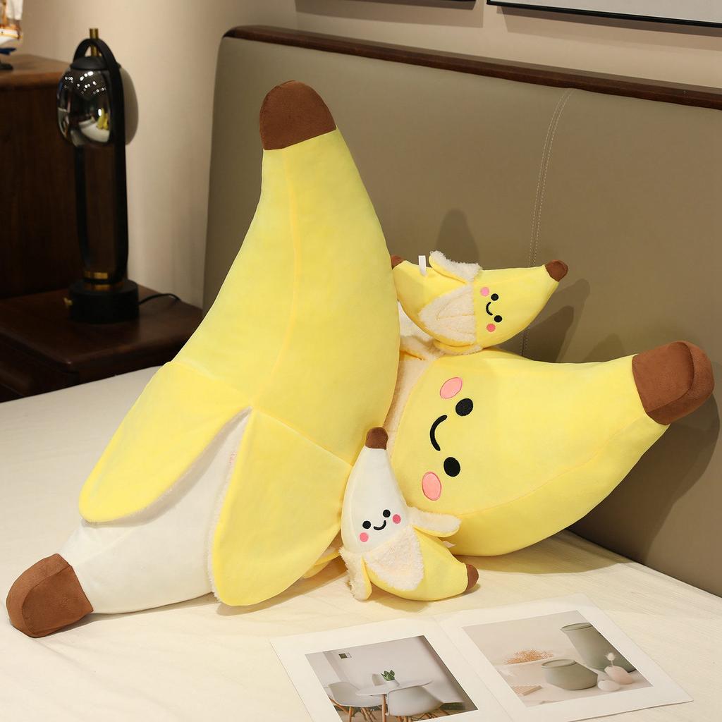 25Cm Cute Peeled Banana Plush Toys Fruit Banana Plush Dolls Throw Pillow Living Room And Bedroom Decoration For Kids Girls Gifts