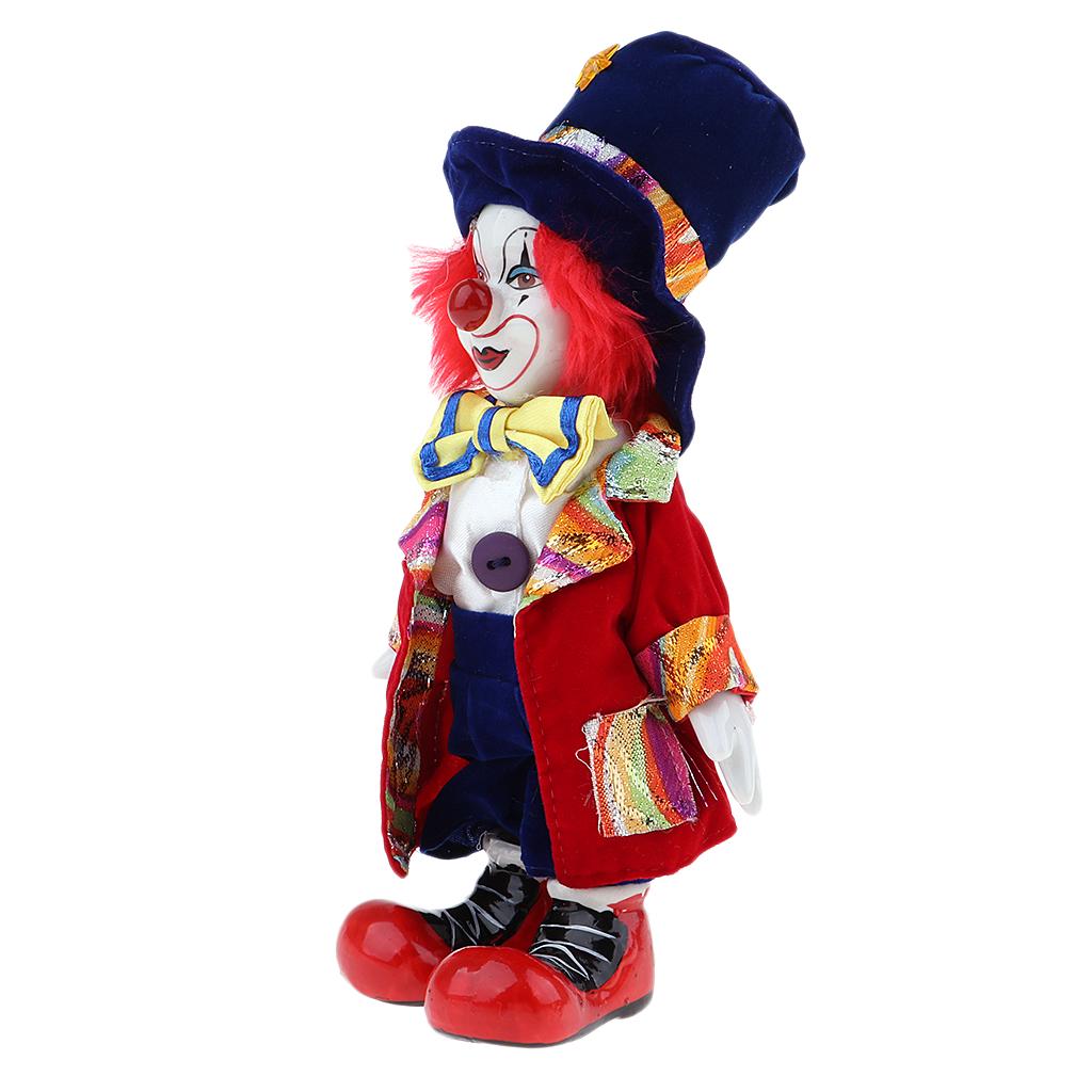 18cm Clown Kollektion Rothaariger Clown Puppe Figur Porzellanpuppen Modell Spielzeug oder Valentinstagsgeschenk, für Zuhause Büro Schreibtisch Dekoration