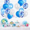Partyda Blue Confetti Balloons 70 Eco-friendly Natural Rubber Party Decorations Birthdays Celebrations Festivals Events Graduation Grand Opening