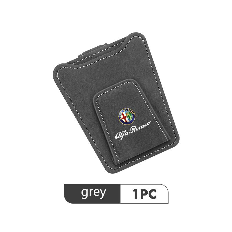 

Car Stickers For Alfa Romeo For Alfa Romeo Suede Car Sun Visor Sunglasses Glasses Storage Clip Eyeglasses Holder Giulietta GT 15