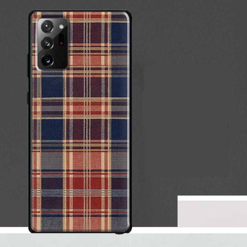 Scottish Plaid Warm Plaid Case For Samsung Galaxy S25 S24 S23 Ultra S9 S10 S20 S21 S22 Plus S23 FE S25 FE Phone Cover
