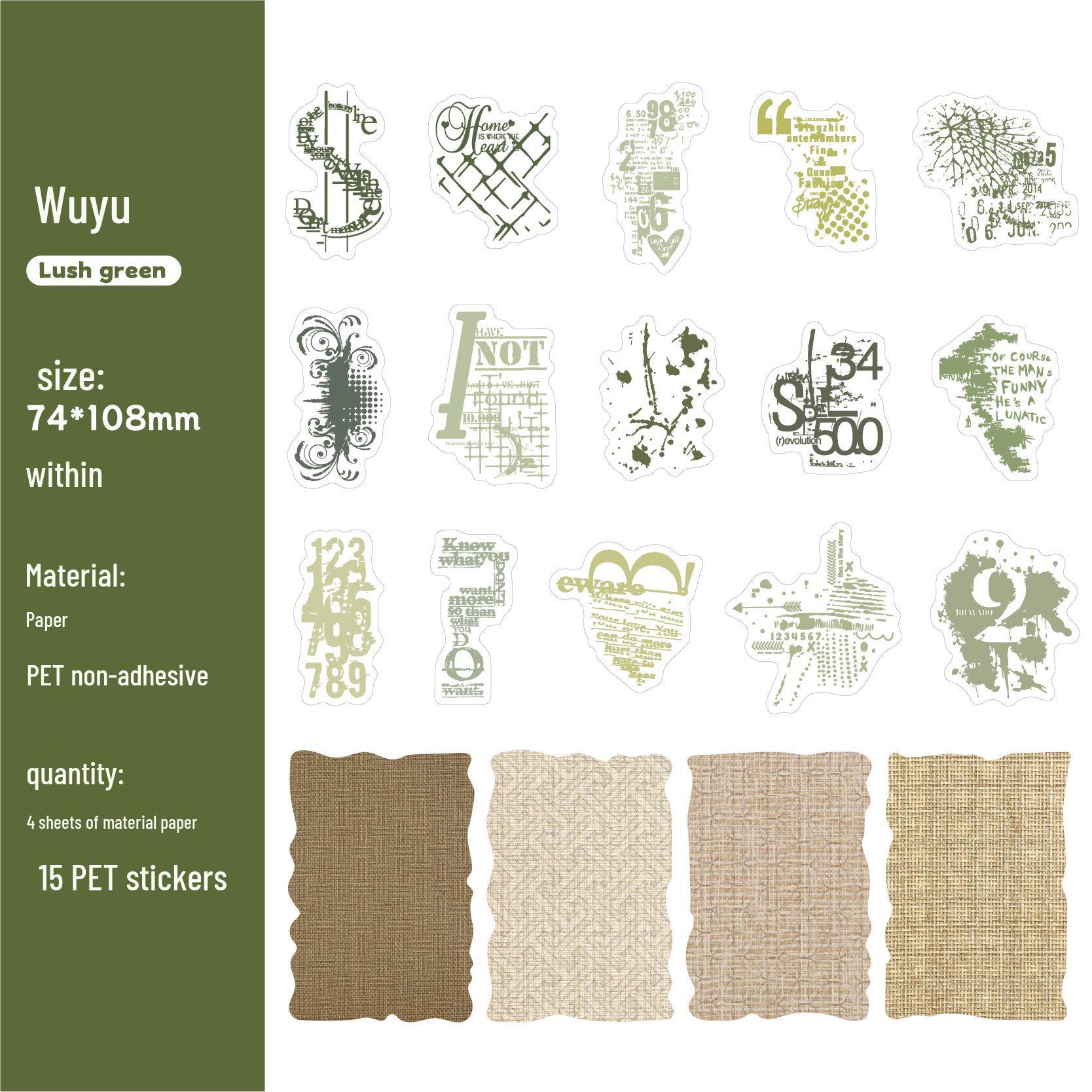 Винтажный набор наклеек: 19 ностальгических листов в 6 дизайнах для дневников и поделок