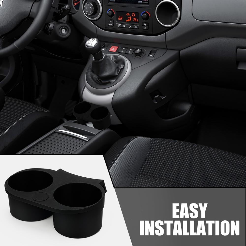 Double Cup Coffee Beverage Cup Holder For 2008-2018 Peugeot Double Cup Holder