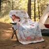 1PC Custom Name Swan Princess outdooor Flannel blankets Patterns Throw Blanket All-Season Soft Gift for Couch, Bed, Camping gifts
