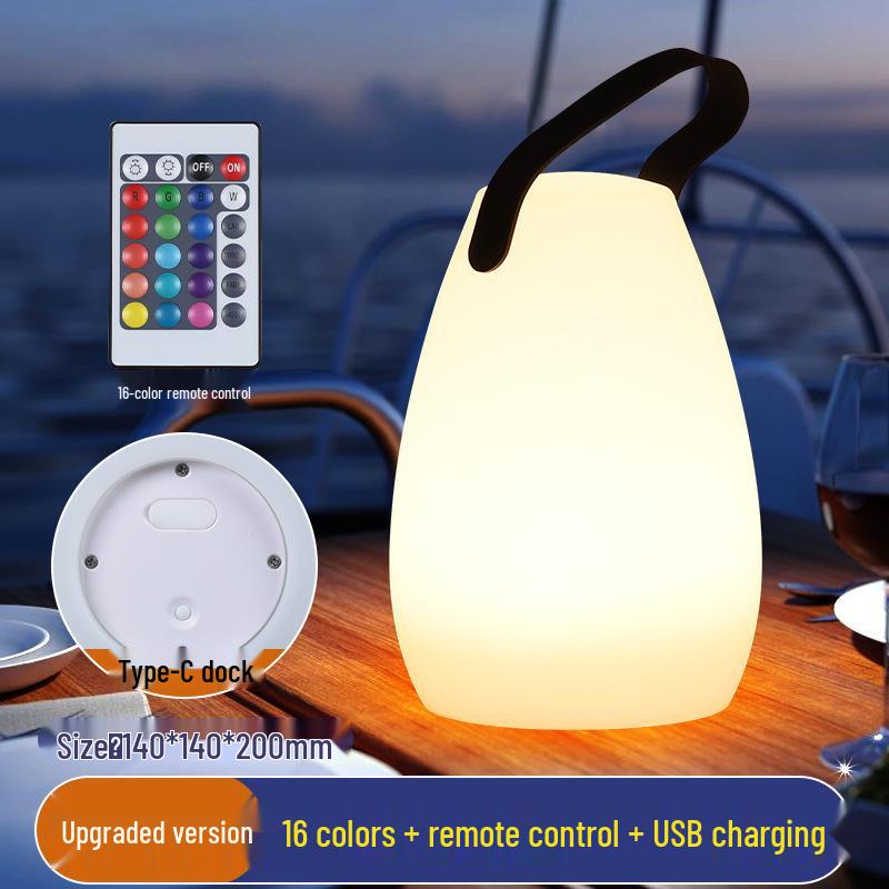 Portable Multicolor LED Table Lamp for Outdoor, Bar, Restaurant, Hotel, and Indoor Night Use