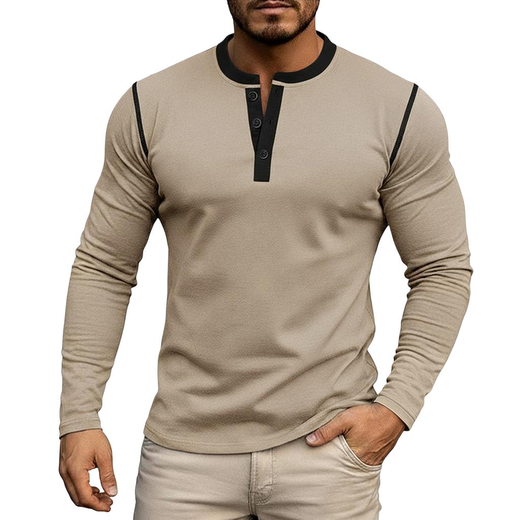 Męskie Kolorowe Bluzki z Długim Rękawem Męskie Codzienne Modne Bluzki z Długim Rękawem