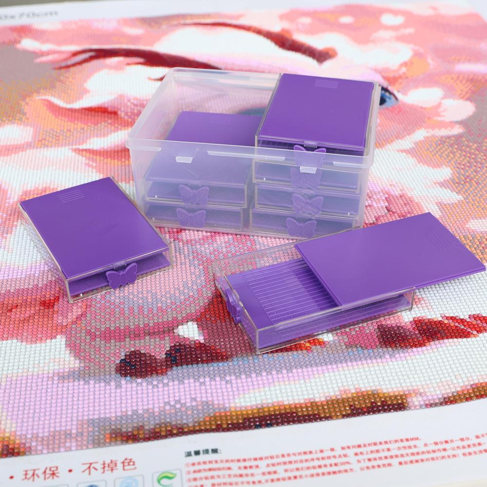 8pcs Diamond Painting Organizer Set with Clear Storage Box Cover Beads Container Tray DIY Diamond Embroidery Crafts Accessories