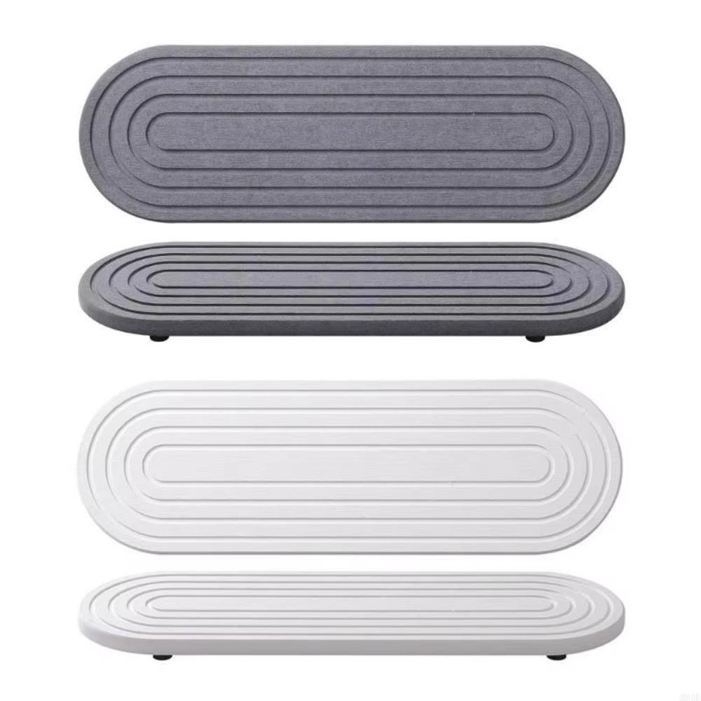 Non Slip Quick Drying Tray Diatomaceous Moisture Wicking Tray Draining Board  Dish Drying