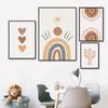 Nursery Boho Wall Art Poster Print Sun Rainbow ABC Bear Canvas Paintings Decoration Kids Bedroom Wall Pictures Decoration Art