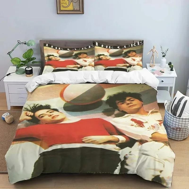 Rock Band T-The Cure Logo Bedding Set Duvet Cover Bed Set Quilt Cover Pillowcase Comforter King Queen Size Boys Adult Bedding