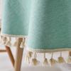 Modern Minimalist Solid Color Round Tablecloth Thickened Multi-color Hanging Ear Tablecloth Options Dust Anti Slip Table Cover
