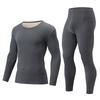 Men's Thermal Underwear Set Fleece Lined Long Johns Crew Neck Base Layer Warm Winter Pajamas Top and Bottom
