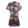Fashion Women V-neck Printed Short Sleeve Dress Fresh Girly Dress