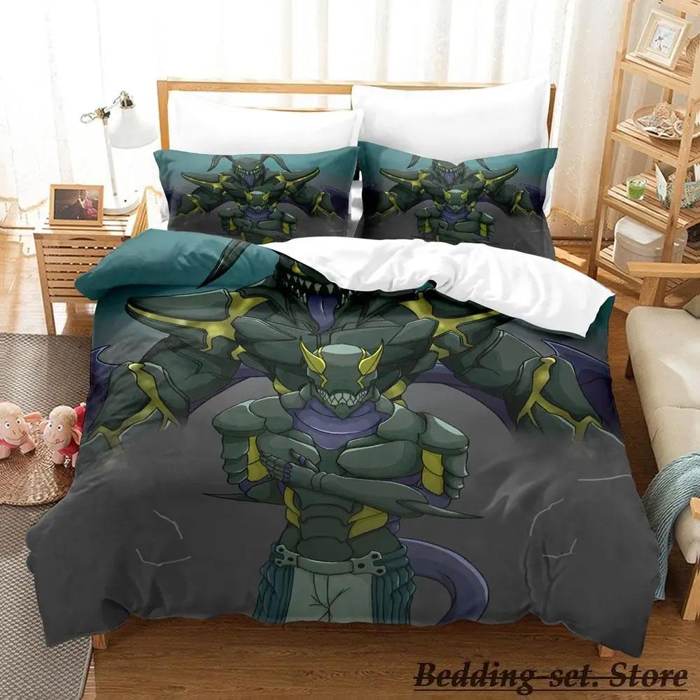 Black Summoner Anime Bedding Set Single Twin Full Queen King Size Duvet Cover Sets for Adult Kid Bedroom