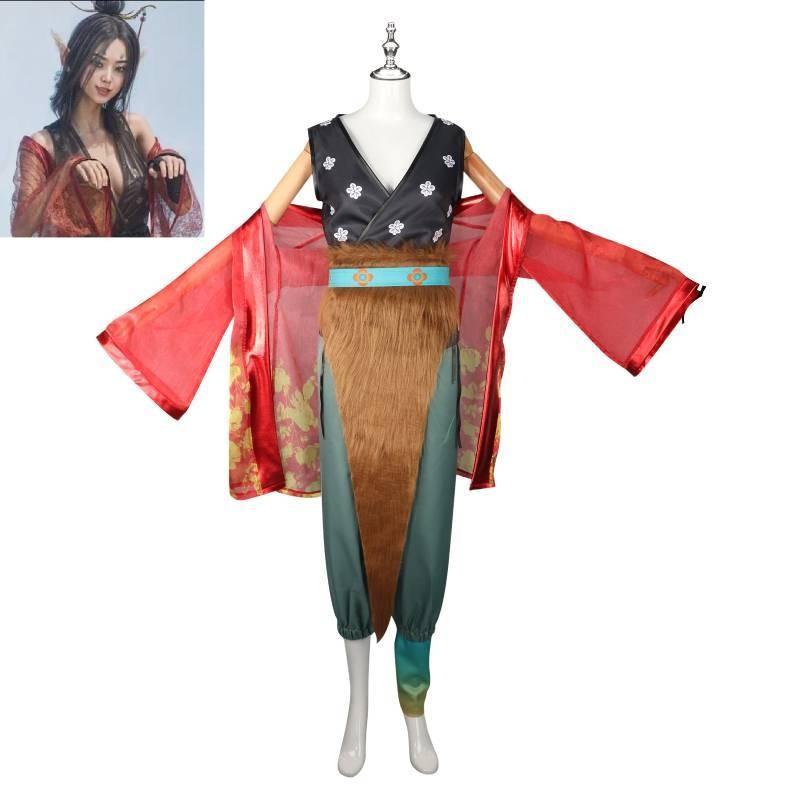 Black Wukong Myth Costume Fox Pingping Game Cosplay Character Halloween Party