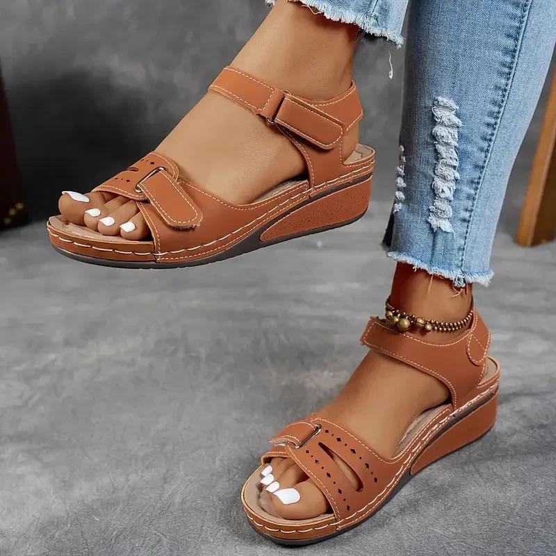Fashion Women Wedge Sandals 2025 New Fashion Non Slip Beach Shoes Woman Summer Lightweight  Plus Size Platform Sandals Sandalias Mujer