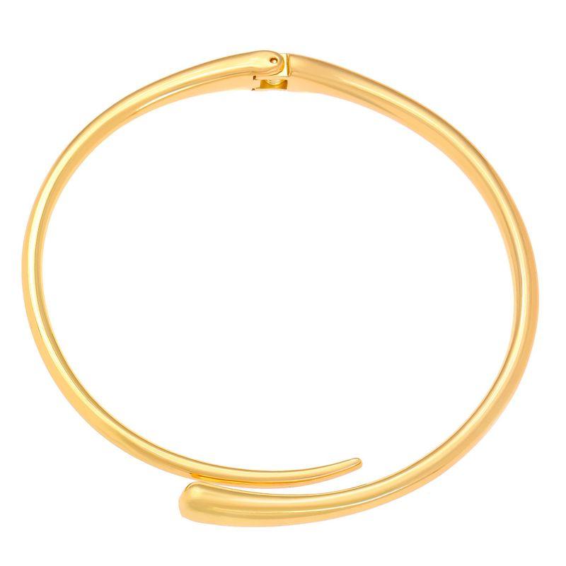 European and American Cross-Border Personalized Geometric Metal Glossy Spring Open Choker Bracelet for Women Punk Simple Necklace Choker