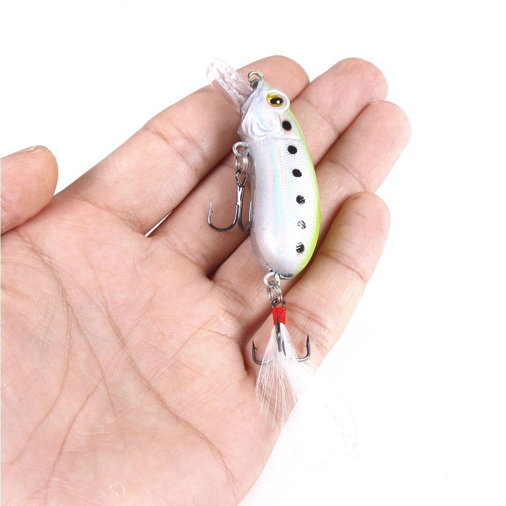 5PCS Fishing Tackle Deep Diving Crankbaits Jerkbait Wobbler Fishing Tackle Good Treble Hooks Tackle For Bass Carp 6CM-10G-#8