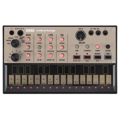 KORG volca keys Analog Synthesizer: Polyphonic Playback, 16-Step Sequencer, Battery-Powered, Built-in Speaker, Headphone Compatible, Compact Size for