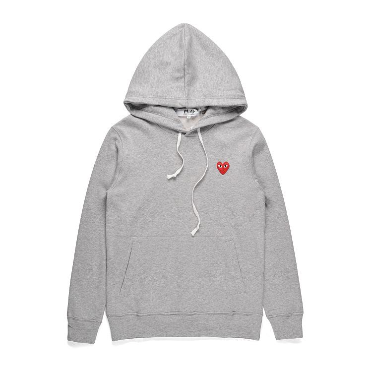 HEYPLAY Trendy Unisex Heart Terry Hoodie - Red Heart Classic Pullover