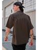 Men's Cotton Crew Neck Casual Fitness Short Sleeve T-Shirt for Summer