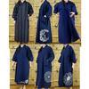 [momoten] [Amazon Exclusive Brand] Original Mizuyagi Kimono (Workwear, Samue, Haori, Bathrobe, Apron) Navy, 120cm Long