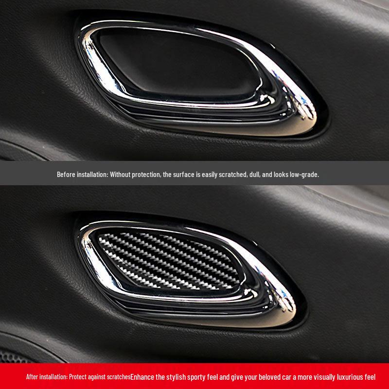 Chevrolet Camaro 10-15 Carbon Fiber Interior Door Bowl Frame Sticker