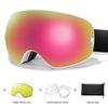 SKI Goggles Anti-Fog Snowboard UV400 Outdoor Sports Snowmobile Ski Mask Men Women Glasses with Replacement Lens Free Gifts