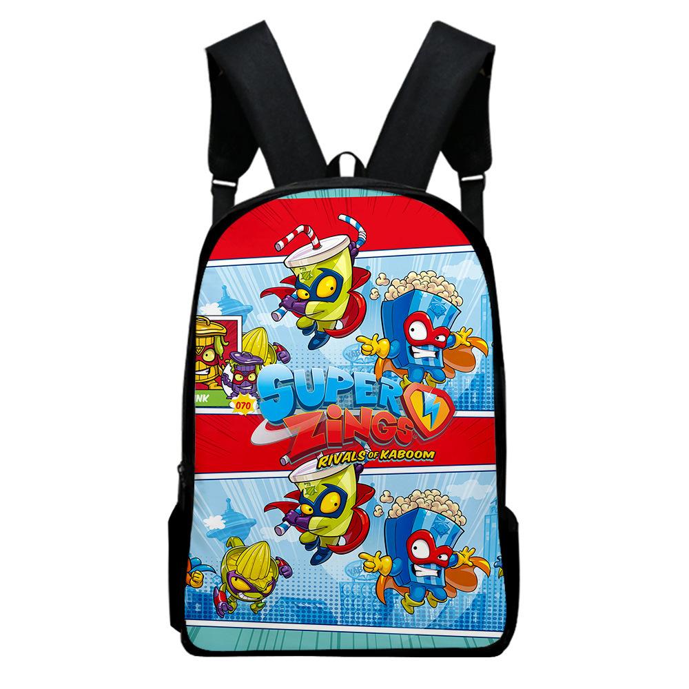 Harajuku Youthful Novelty Superzings Student School Bags Notebook Backpacks 3D Printed Oxford Waterproof Boys/Girls Travel Bags
