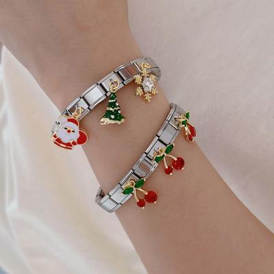 Fashion Hot-Selling Fruit Cherry Bracelet Fashion Creative Christmas Element Personalized Bracelet