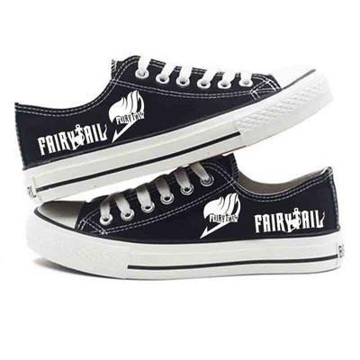 Japan Anime Fairy Tail Cool Funny Fashion Classic Casual Cloth Shoes Low Top Lightweight Breathable Men Women Sneakers