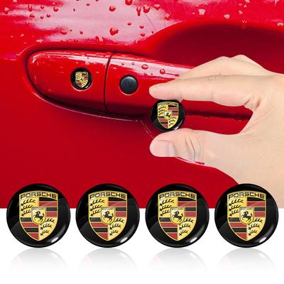 Araba Kilit Anahtar Deliği Çıkartmaları Kapı Kilidi Koruyucu Çıkartmalar Araba Stil Cayenne Panamera Macan Boxster 911 928 944 918 917 İçin