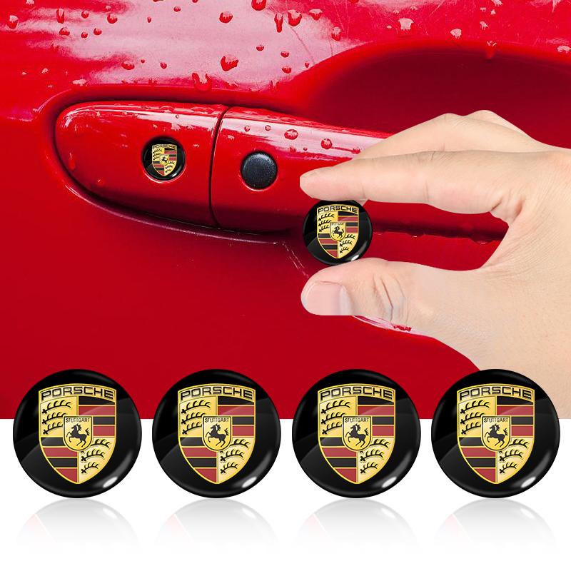 Car Lock Keyhole Stickers Door Lock Protect Stickers Car Styling For Porsche Cayenne Panamera Macan Boxster 911 928 944 918 917