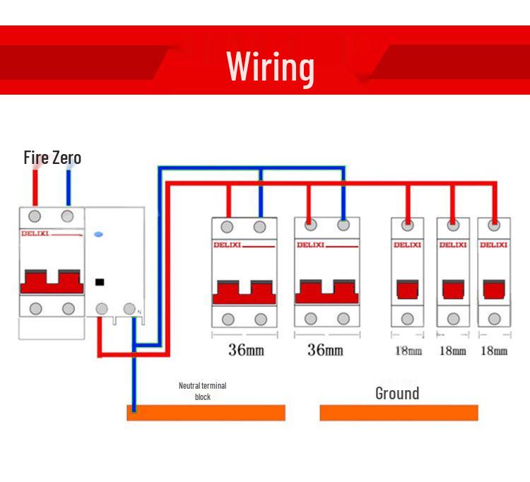 Delixi DZ47S Miniature Circuit Breaker: 2P, 16A, 20A, 32A, 63A Household Air Switch