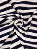 LA MAISON STUDIO Maison Dog Stripe Ringer Short Sleeve Navy(Fcg2Ts762W)