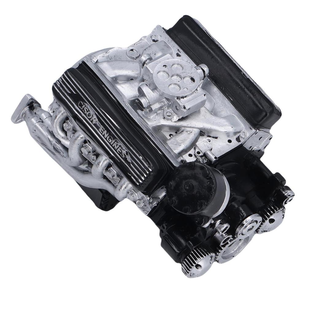 V8 Engine Building Resin V8 Car Engine Model Desktop Display Ornament Home Decoration for Teens Adults