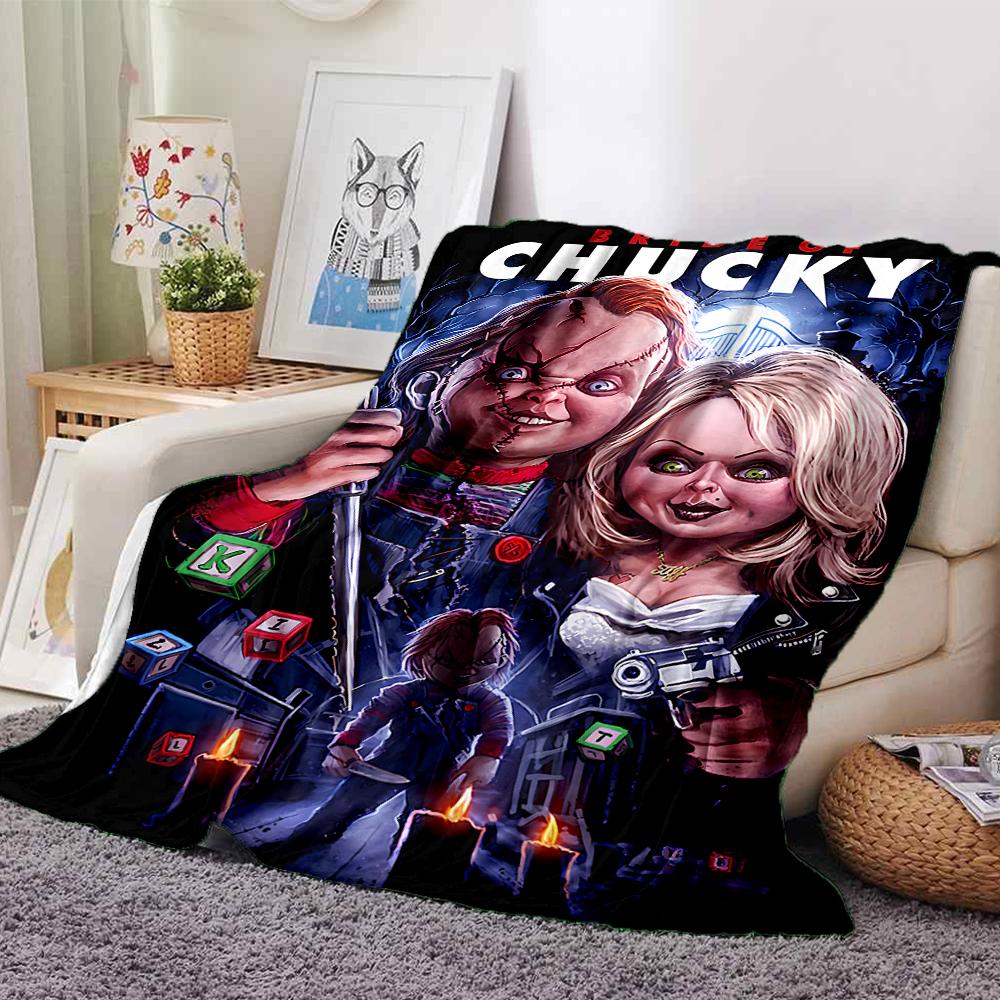 1pc Blanket - CHUCKY Print Design,Lightweight Blanket for Sofa,Bed- Soft &Warm,Gift for All Seasons