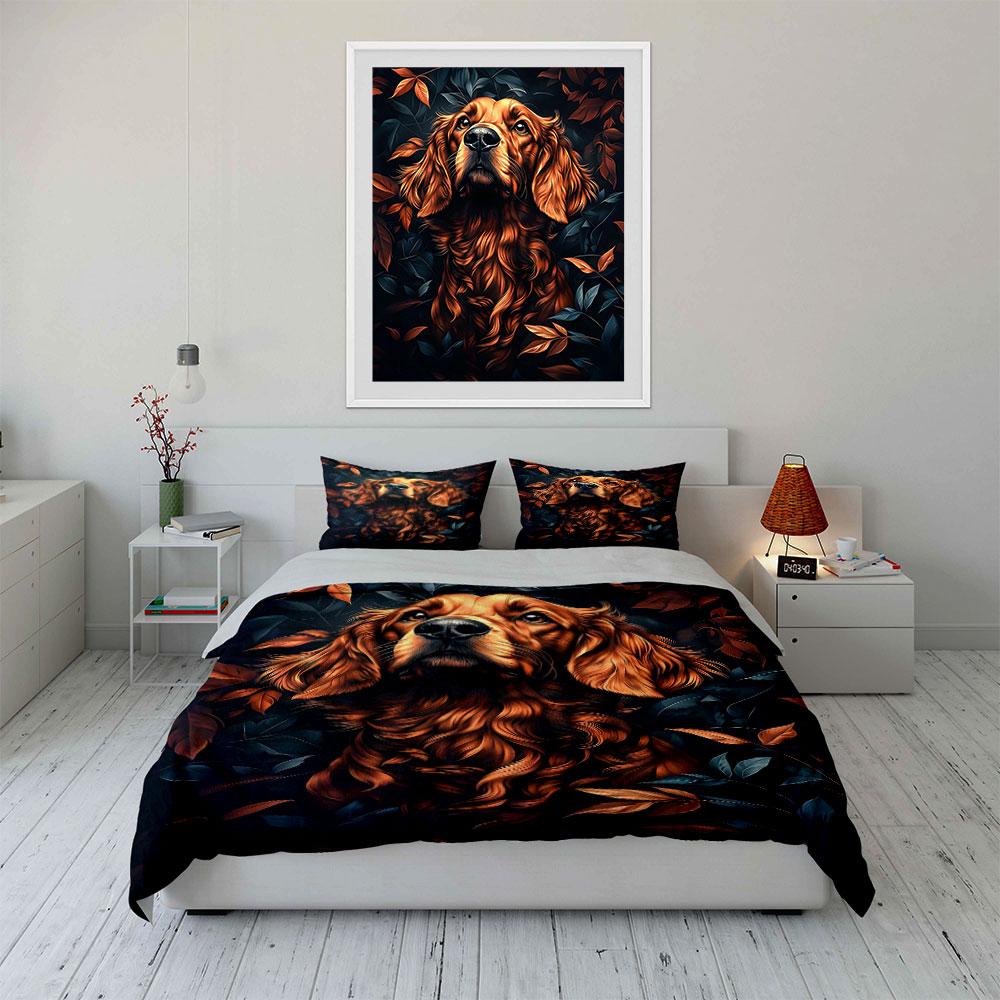Elegant Dog-Themed Decor Trio Set  Kid'S And Adults' Bedroom Decor, Exquisite Three-Piece Bedding Set Gift