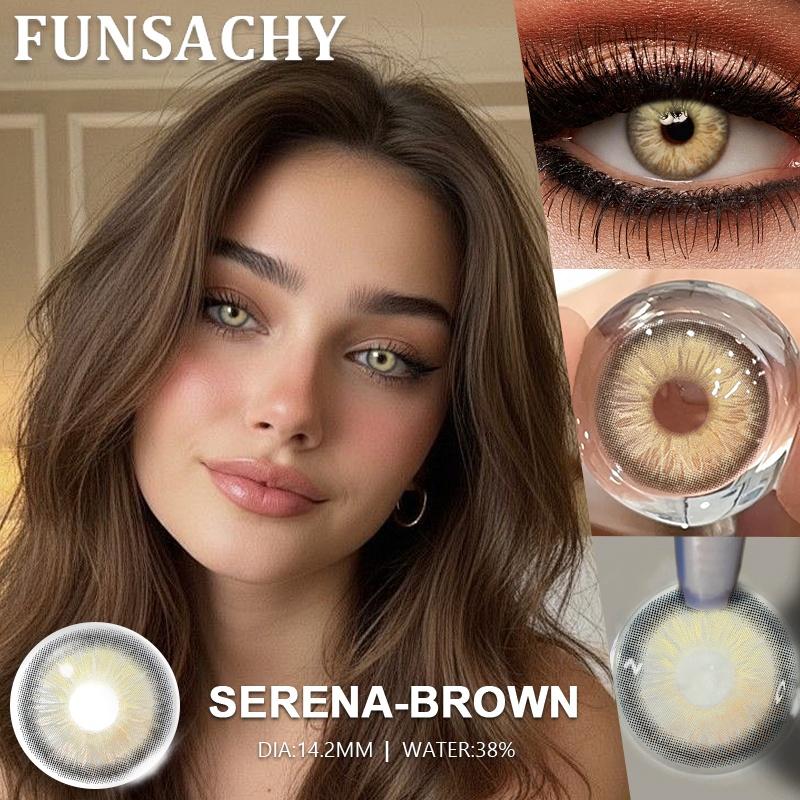 FUNSACHY 1 Pair AUDREY Colored Contact Lenses for Eyes Brown Color Lenses Natural Gray Contacts Koean Softlens Beautiful Pupils