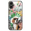 For iPhone 17 Case TPU PC Tempered Glass Pattern Printing Anti Drop Phone Back Cover