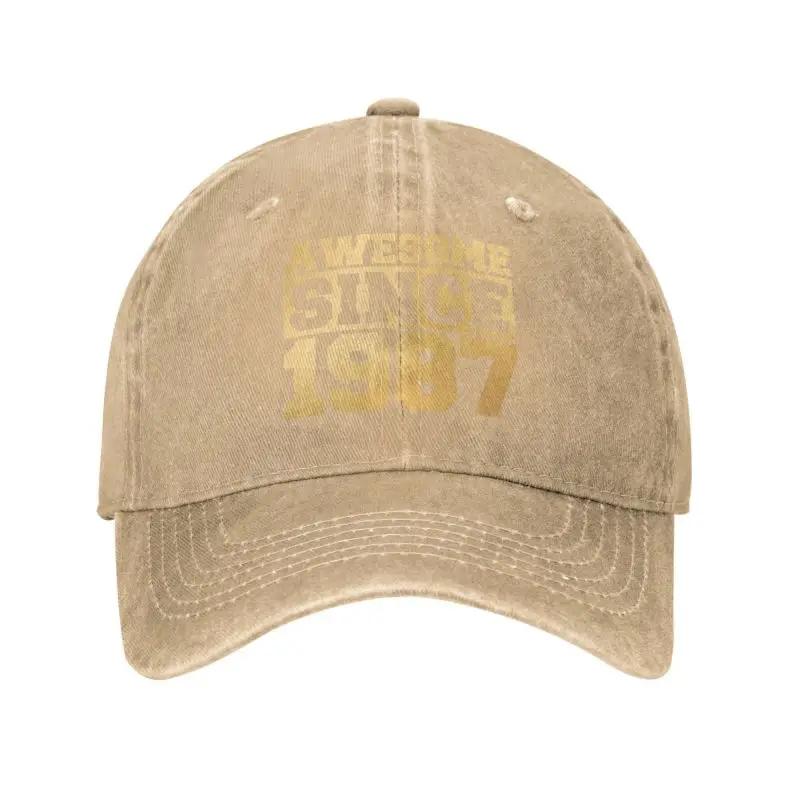 Punk Unisex Cotton Awesome Since 1987 Baseball Cap Adult Adjustable Dad Hat Men Women Sun Protection