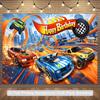 2D Plane, 1 Piece Per Pack. Speed Racing Birthday Banner Background Fabric.