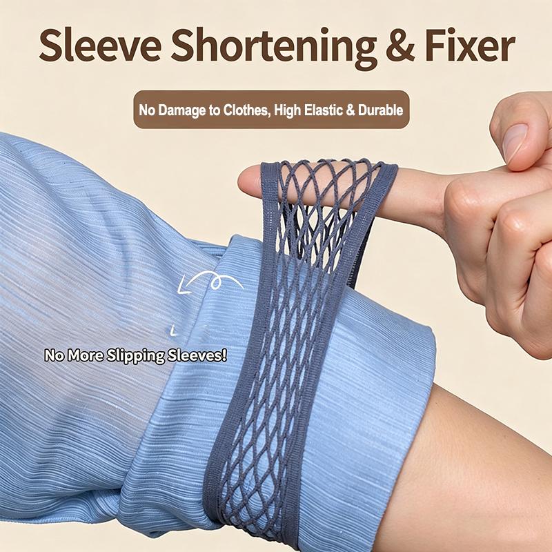 5Pcs Shirt Sleeve Holder, Elastic Mesh Sleeve Fixer Bands, Anti-slip Clip Arm Cuffs Strap Multi-Use Headband For Daily Use
