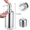 Kitchen 300ml Liquid Soap Dispenser Bottle Metal Liquid Dish Soap Lotion Pump Dispenser With Stainless Steel Lotion Pump