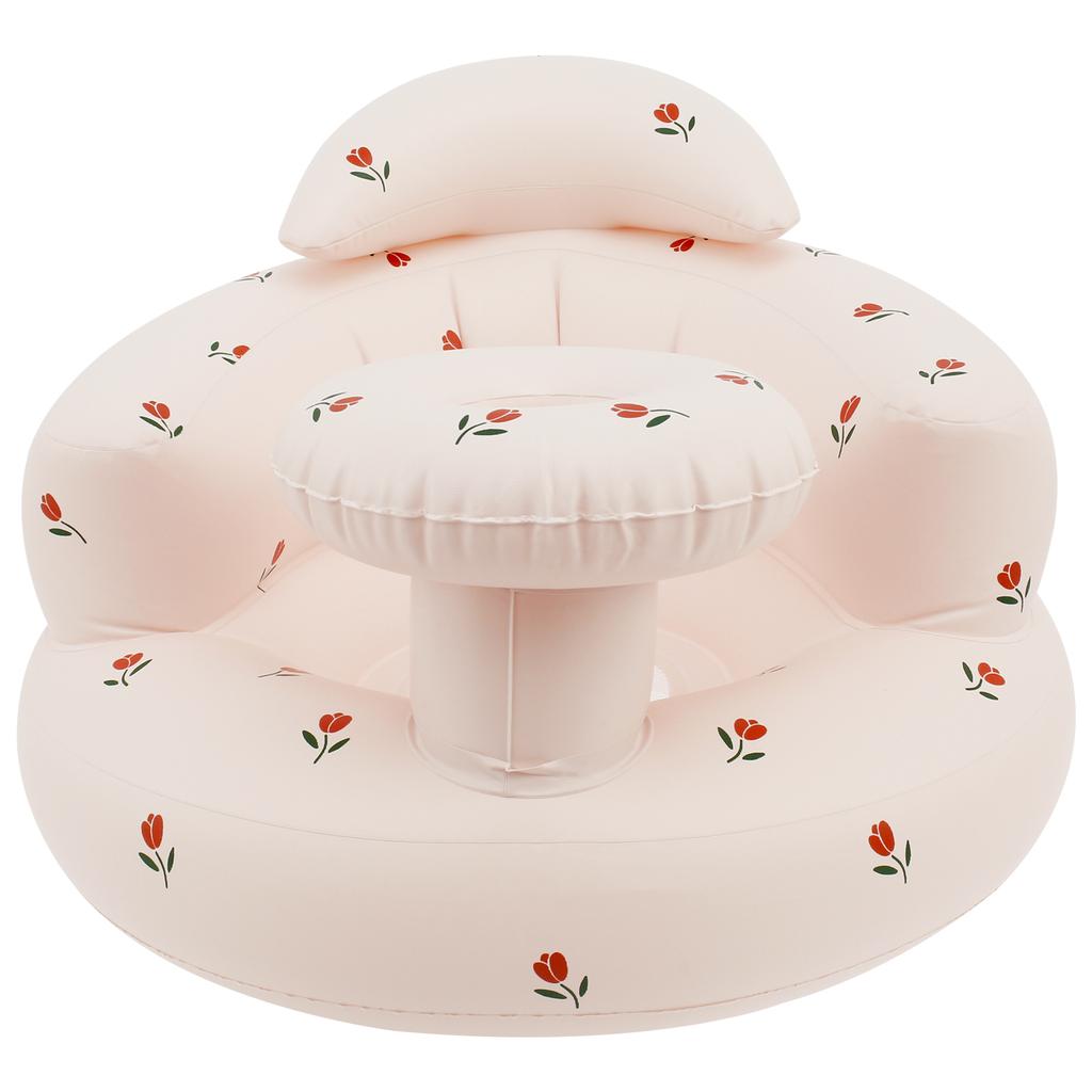 Inflatable Baby Seat Breathable Inflatable Baby Chair Portable Blow Up Infant Chair Safe Infant Floor Seat for Baby 3-24 Months