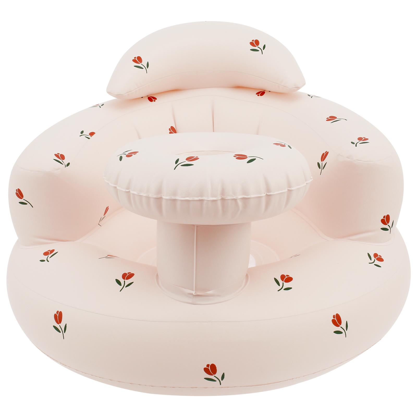 

Inflatable Baby Seat Breathable Inflatable Baby Chair Portable Blow Up Infant Chair Safe Infant Floor Seat for Baby 3-24 Months