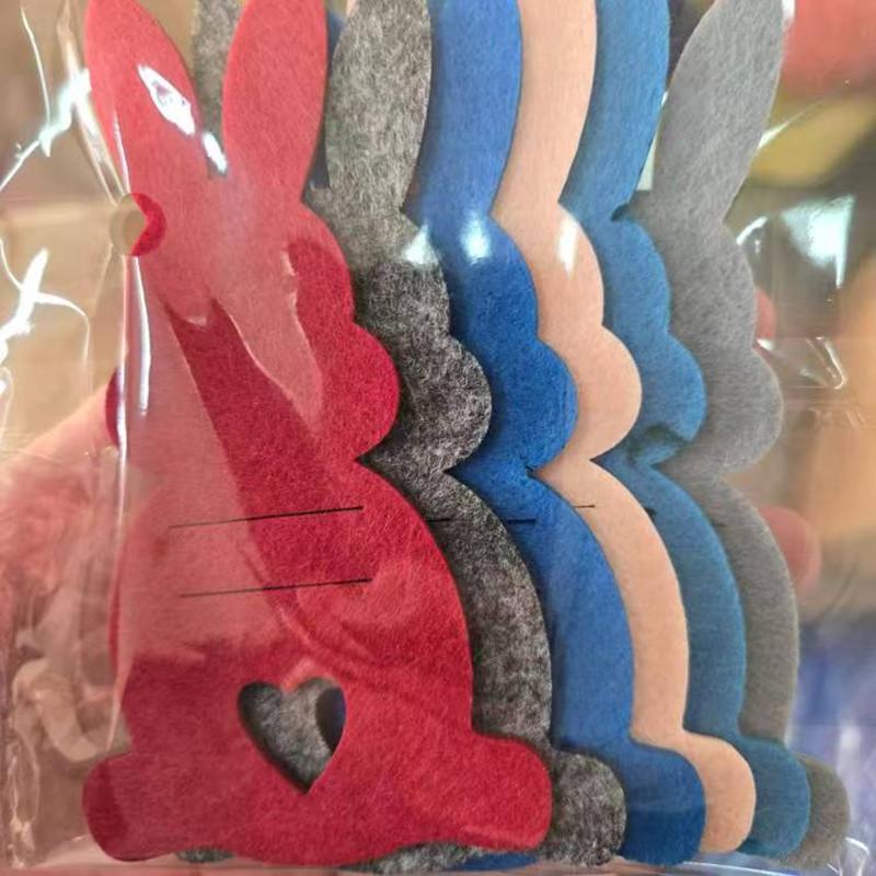 Gift for Her/Him 6pcs Easter Wallet Gift Set | Felt Easter Bunny Ornaments,6-Color Party Wallet Gift Bags,Holiday Party Supplies