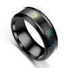 1 Stück Kalter Stil Männer Titanstahlring, Edelstahl nicht verblassender Ring vielseitiges Accessoire