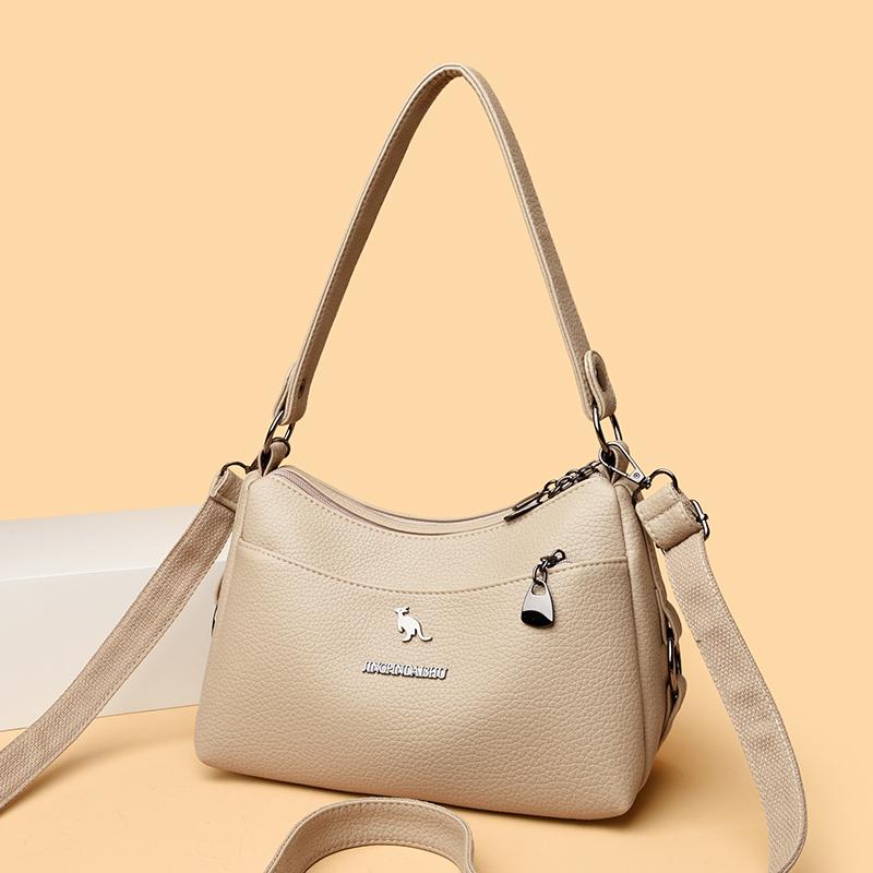 Damen PU Umhängetasche mit großem Fassungsvermögen